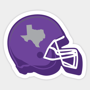 Fort Worth, Texas Outline Football Helmet Sticker